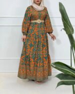پیراهن ساحلی الیزه نارنجی
