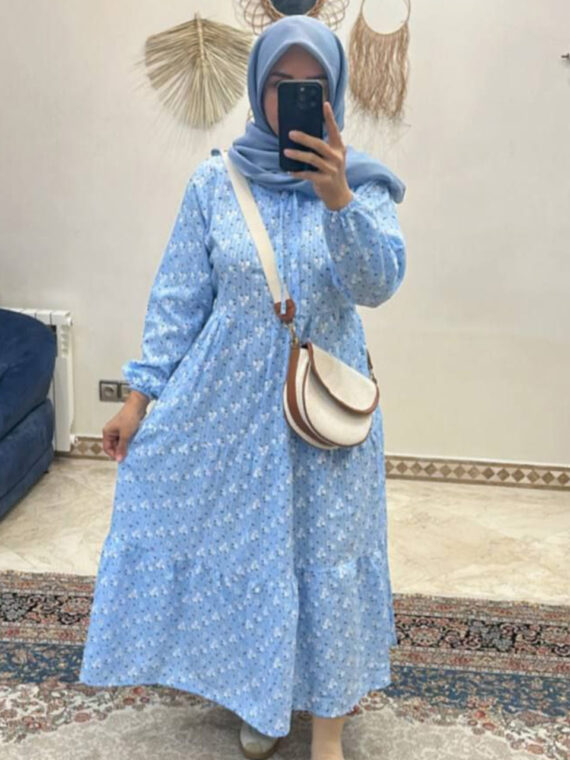 پیراهن ساحلی پینترستی به رنگ آبی آسمانی