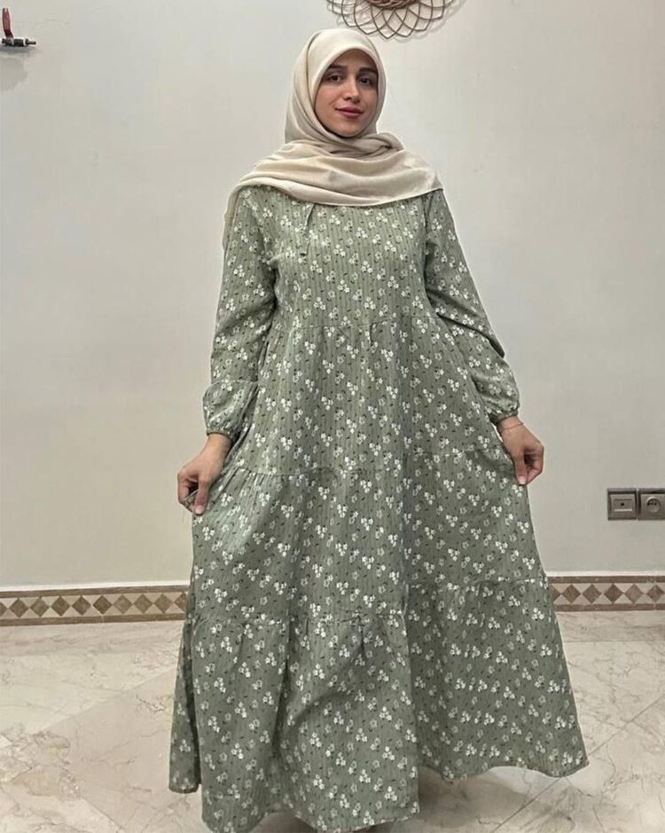 پیراهن ساحلی پاستلی سبز