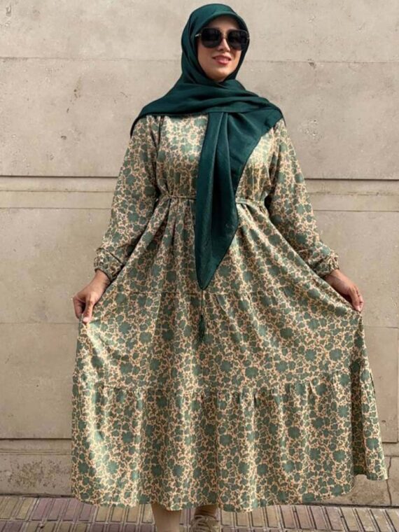 پیراهن ساحلی شمعدونی