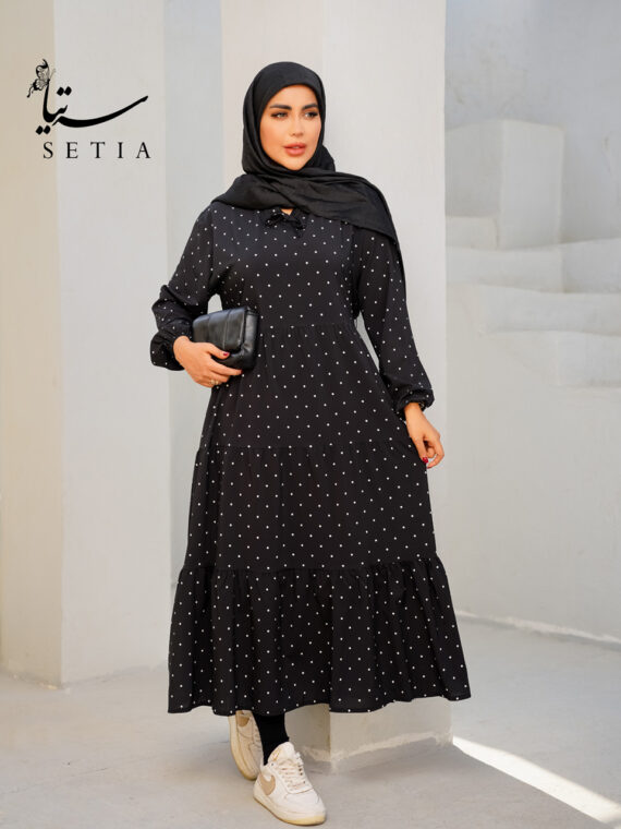 پیراهن ساحلی خالخالی