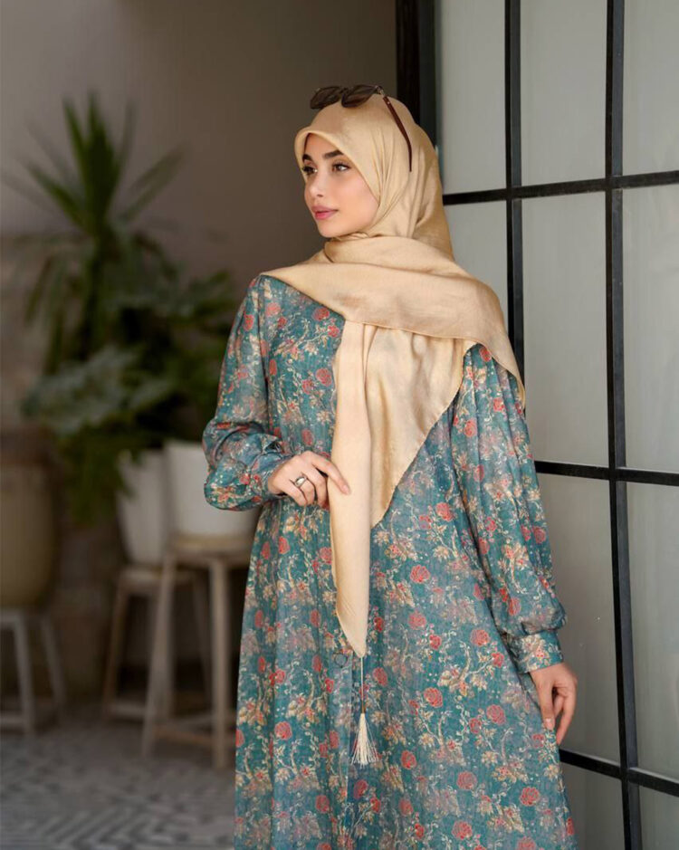 پیراهن و مانتو عبایی کژال طرح جدید کد 03