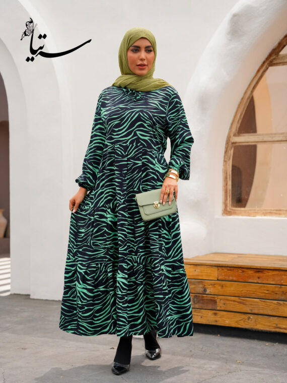 پیراهن ساحلی نخی گیسو