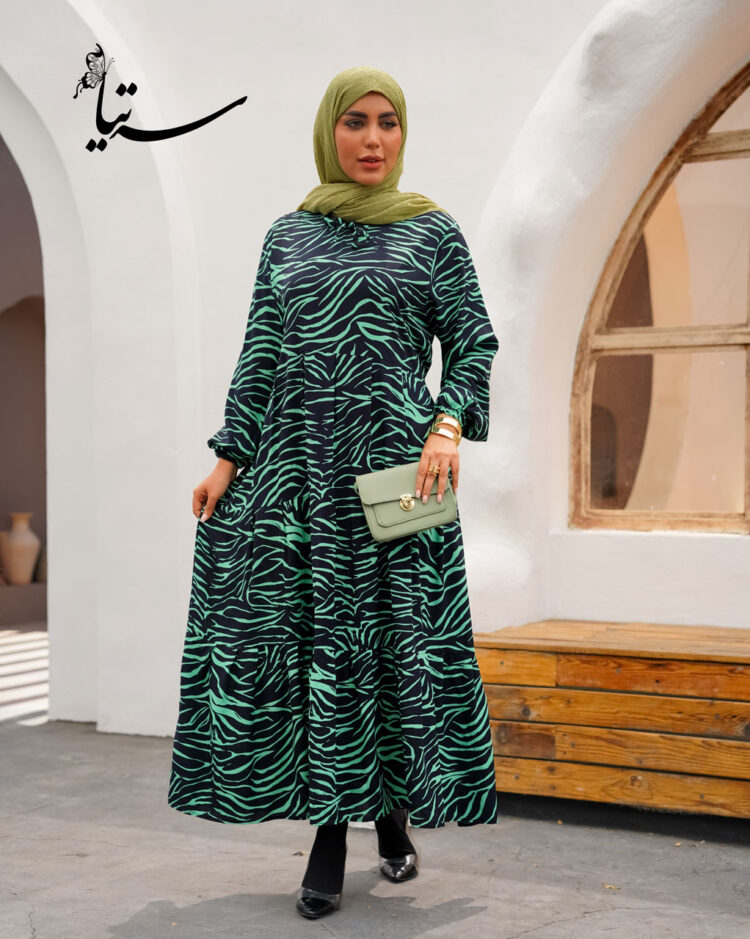 پیراهن ساحلی نخی گیسو - Image 1