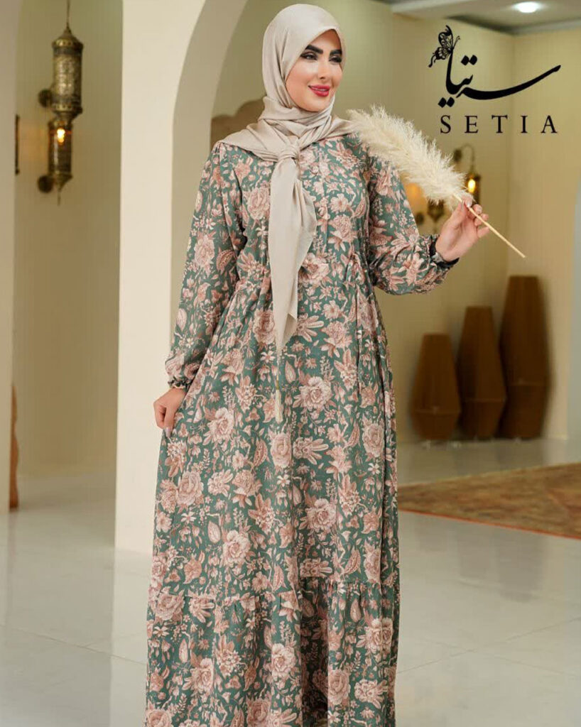 پیراهن ساحلی گلبهار سبز