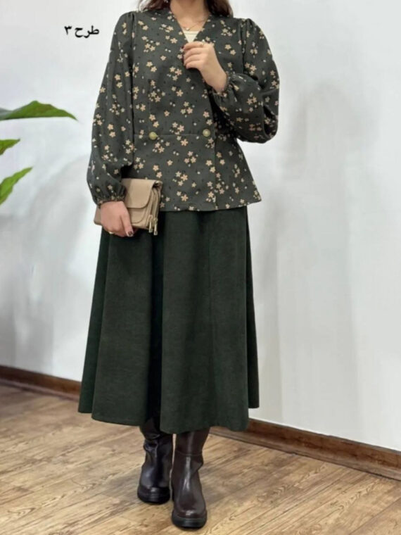 تونیک دامن ستین طرح 3