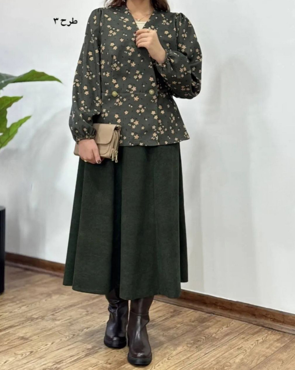 تونیک دامن ستین طرح 3