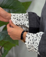 پیراهن مانتویی مخمل کبریتی هستی - Image 3