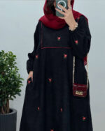 پیراهن مانتویی ناربن مشکی