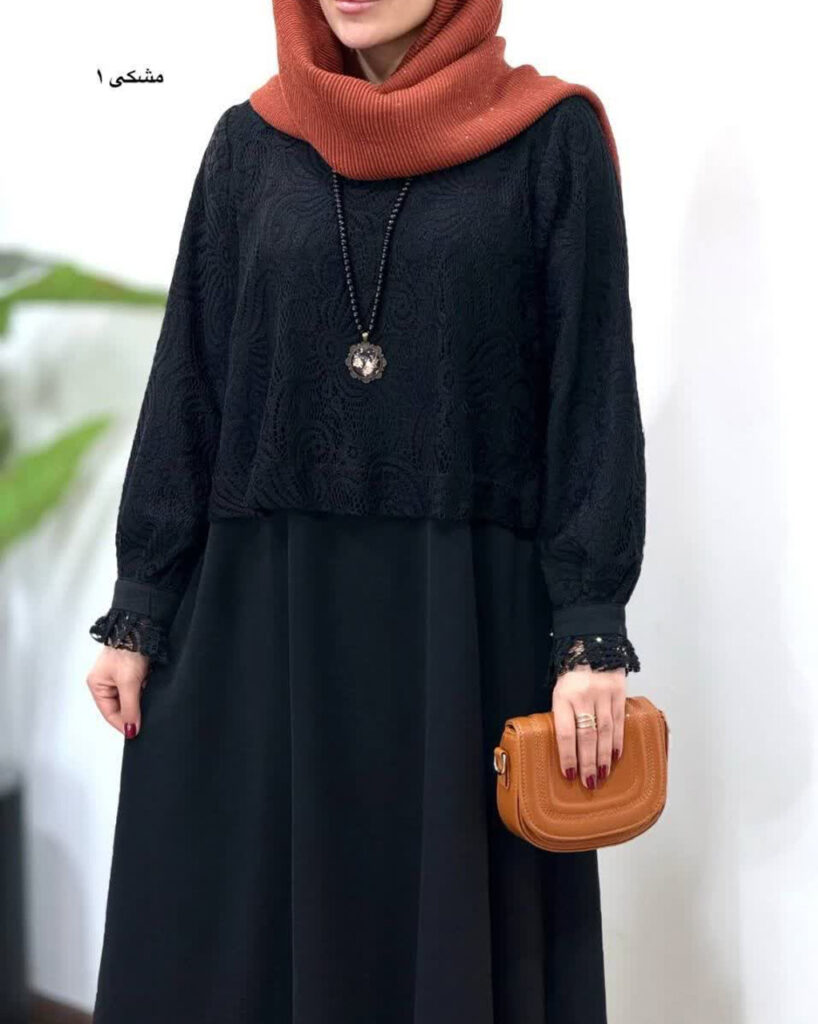 پیراهن مانتویی مهراوه مشکی