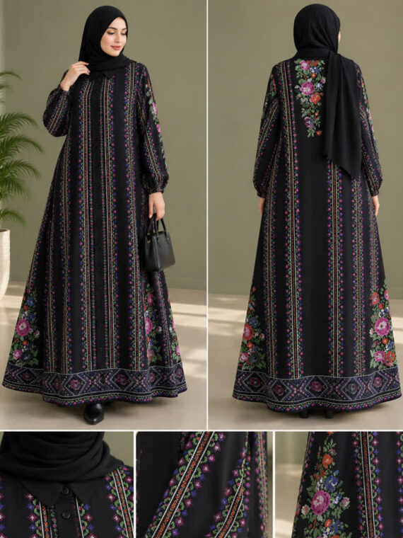 پیراهن شماره دوزی مشکی
