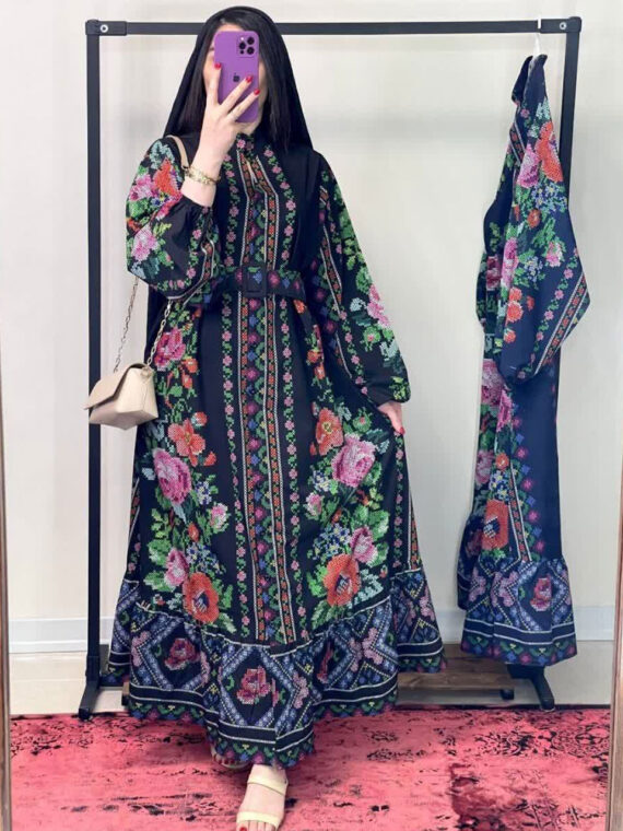 پیراهن نخ ترک شماره دوزی 3